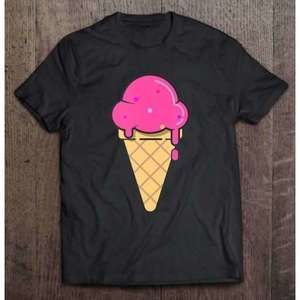 Pink Ice Cream Cone E Unisex T-shirt